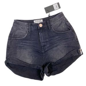 One Teaspoon Black Denim Shorts